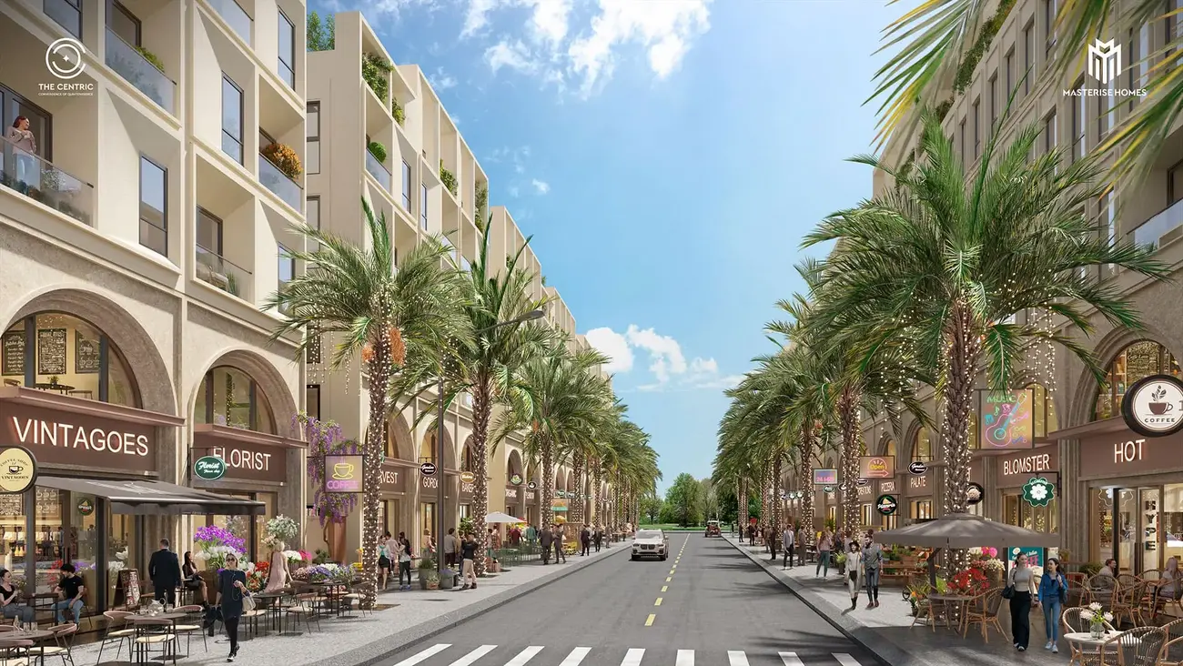 Các dãy phố thương mại tại dự án luôn sở hữu sức hút lớn nhờ Giá bán Shophouse Vinhomes Làng Vân hợp lý và khả năng sinh lời kép.