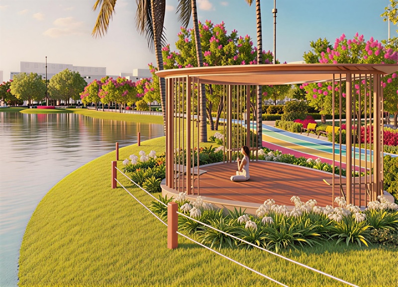 Tiện ích chòi thiền / yoga tại Vinhomes Hải Vân Bay